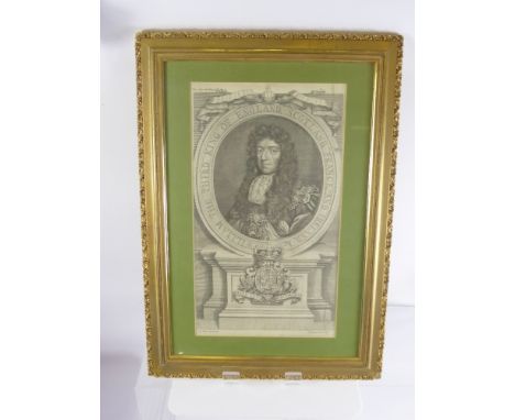 Two Antique Framed and Glazed Prints, one entitled 'William,This Reign Third King of England' by  R. White AD, Vivum., R. She