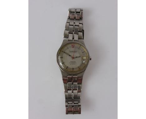 A Gentleman's Vintage Stainless Steel Omega Constellation Chronometer Electronic FH 300 Wrist Watch. The watch on Omega stain