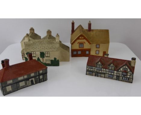 An Antique WH Goss Model of the Old Court House, built in 1511 Castle Street Christchurch Hampshire, a Goss model of Shakespe