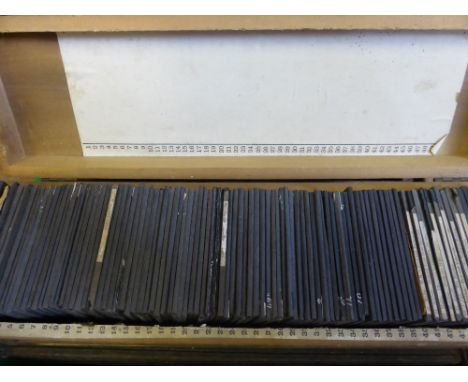 A Circa 1900 Vintage Magic Lantern and a Pine Box Containing 50 Slides of Views of Palestine and Surrounds, this also include
