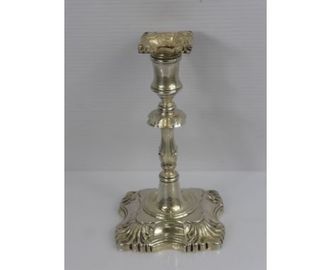 A Solid Silver Taper Candlestick, London hallmark, dated 1897, approx 13 cms