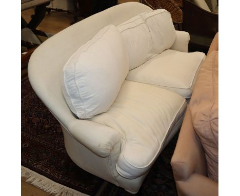 A beech-framed two-seater settee W.170cm