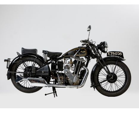 Property of a deceased's estate1930 AJS 500cc R8Registration no. ET 6036Frame no. R144563Engine no. R8/144563Originally built