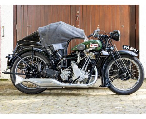 The Anthony R. East Classic Motorcycle Collection1927 BSA 500cc S28 'Sloper' &amp; Noxal SidecarRegistration no. PH 6007Frame