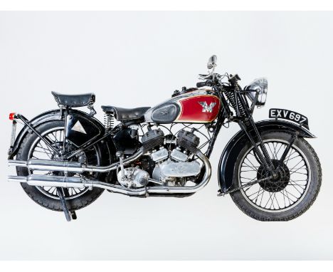 Property of a deceased's estate1938 Matchless 982cc Model XRegistration no. EXV 697Frame no. 806Engine no. 38X 5304• Present 
