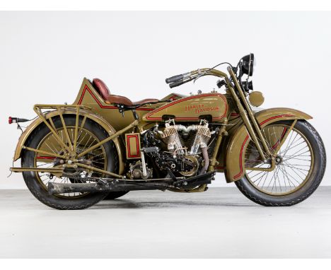 1927 Harley-Davidson 61ci 'Model J' Motorcycle CombinationRegistration no. BF 9642Frame no. 27F11968Engine no. 27J12205 (see 