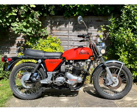 1972 Norton 745cc Commando RoadsterRegistration no. JMA 208KFrame no. 204114Engine no. 204114The Commando's vibration-beating