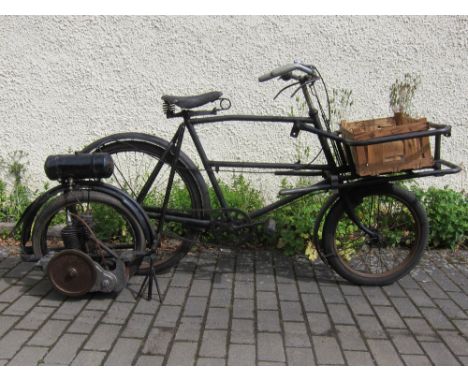 1914 Wall 118cc Auto-Wheel and Raleigh Tradesman's bicycleRegistration no. BF 8737Frame no. 42752JEngine no. 6658This Wall Au
