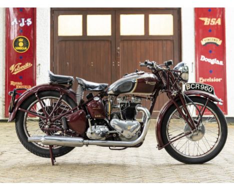 The Anthony R. East Classic Motorcycle Collection1938 Triumph 498cc Speed TwinRegistration no. BCR 960Frame no. TH.4200Engine