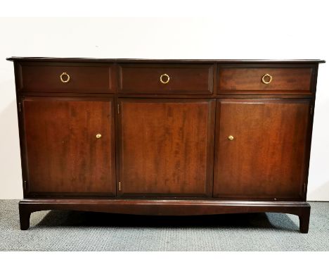 A stag mahogany cabinet, L. 140cm H. 81cm.