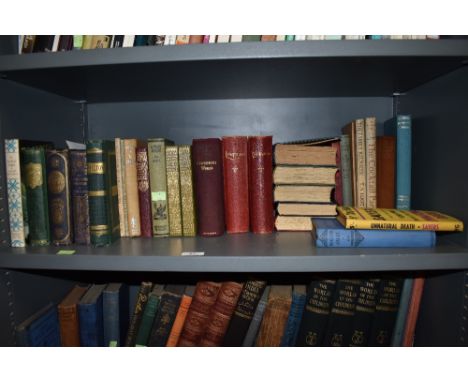 A selection of vintage volumes including Popes poetical works, Cowpers Poetical Works 1864 etc