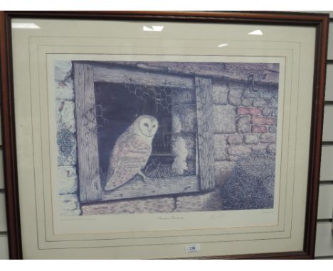 A limited edition print after I Weatherstone of barn owl