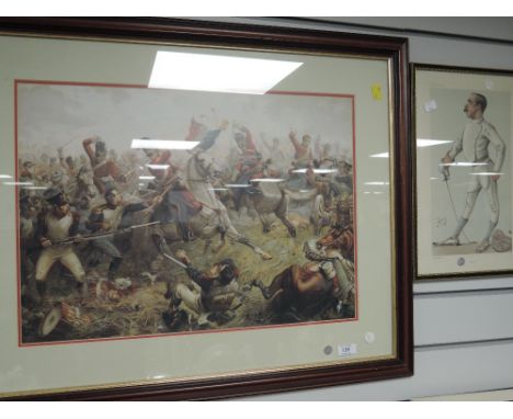 A print of Napoleonic battle and similar