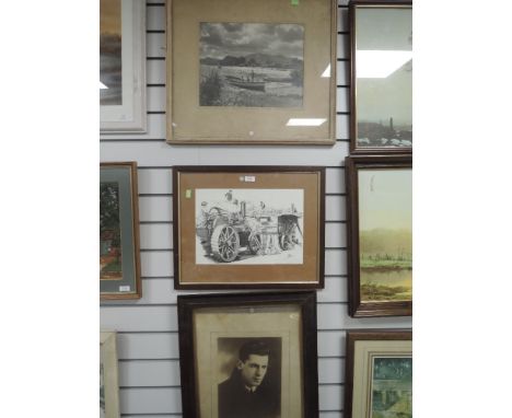 A print of traction engine and similar photos