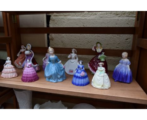 A collection of seven Coalport figures; together with three further Royal Doulton figures; and a Paragon figure. 