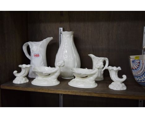Seven Royal Worcester white glazed items. 
