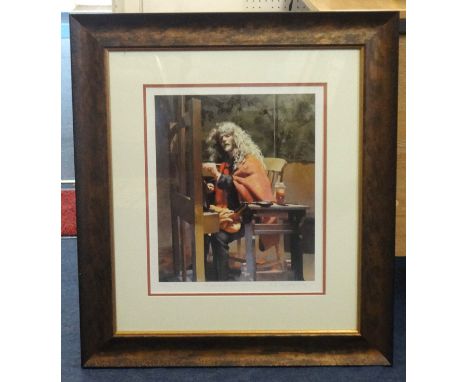 Robert Lenkiewicz (1941-2002) signed print 'Self Portrait at Easel'.
