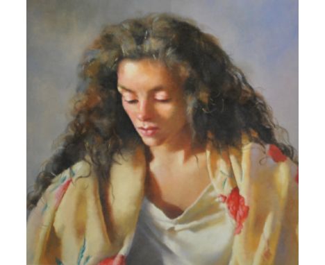 Robert Lenkiewicz (1941-2002) signed print 427/750 with Certificate of Authenticity  'Study of Anna' framed and mounted, 37cm
