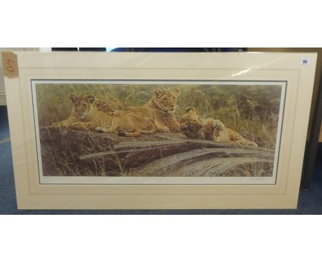 Alan Hunt 'Future Kings', signed limited edition print mounted no 72/950, 36cm x 82cm.