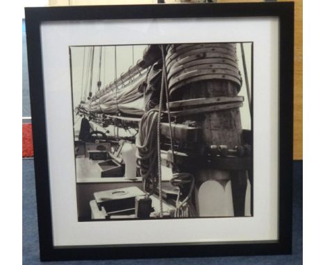 A modern photographic print, 'Yacht Deck', 38cm x 38cm.
