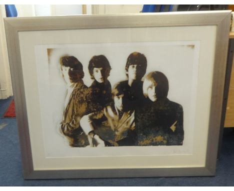 Gered Mankowitz 'The Rolling Stones', signed limited edition print 122/1000, 49cm x 77cm.