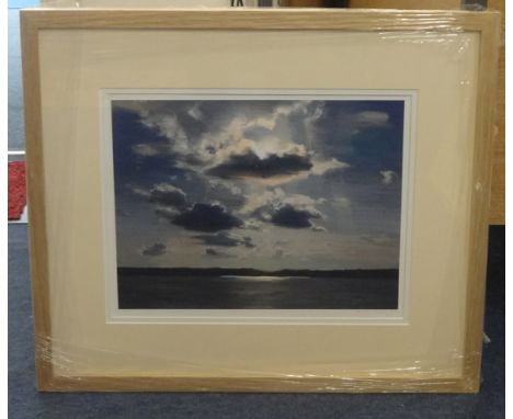 RICHARD LANNOWE HALL (St Ives) signed artist proof print, 'Looking to Helford', 24cm x 33cm.