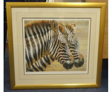 'Zebra', signed limited edition print no 41/350, 37cm x 45cm.