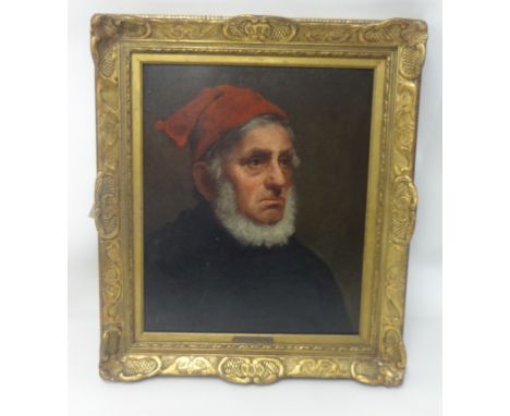 In the manner of Stanhope Alexander Forbes, oil signed 'S.A.Forbes 1875', 'Portrait of a Bearded Fisherman' with artist title