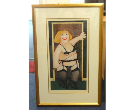 Beryl Cook (1926 - 2008) signed print 'Anyone for a Whipping', number 27/650, 62cm x 33cm.