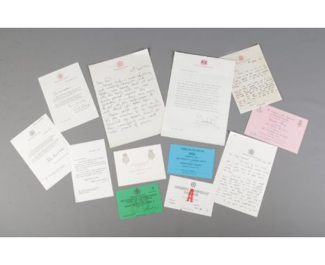 A letter to The Lord Chamberlain from Queen Elizabeth with printed signature thanking all those in the Royal Household for al
