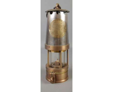 A Protector Lamp &amp; Lighting Co Ltd Eccles Type J.C.M miners lamp.  