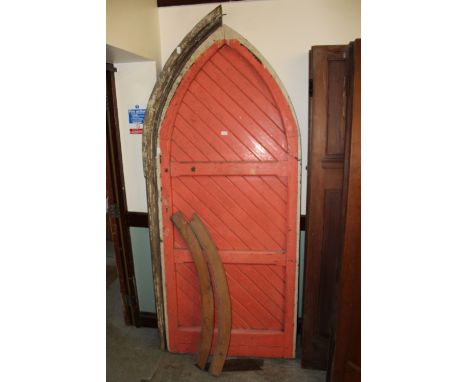 Old vintage arch door and half frame