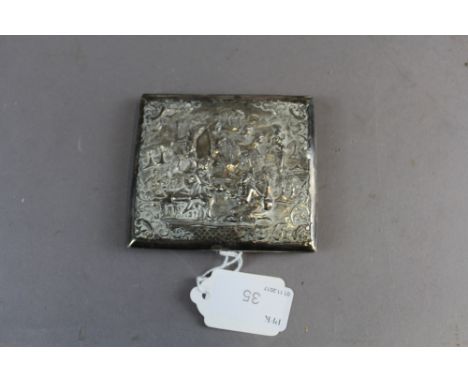 Eastern white metal cigarette case