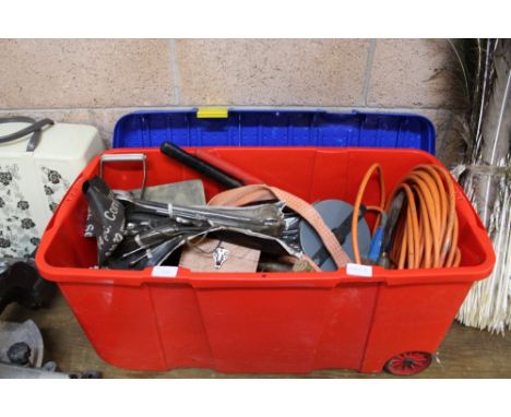 Large box of tools, spanners etc
