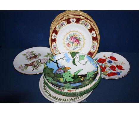 A quantity of Plates including Royal Worcester, Spode, Royal Albert, Portmeirion, Bradex, etc