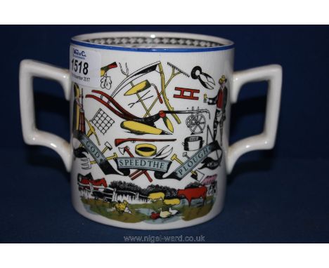 A Burleigh Ironstone Staffordshire 'God Speed the Plough' Loving Cup