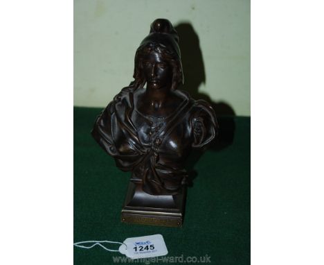 After Jean Gauthier, a circa 1900 Susse Foundry bronze Bust of Liberte Marianne. Signed and stamped Susse Fres. After the mar