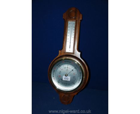 A Shortland Smiths wall Barometer/Thermometer, 20'' high