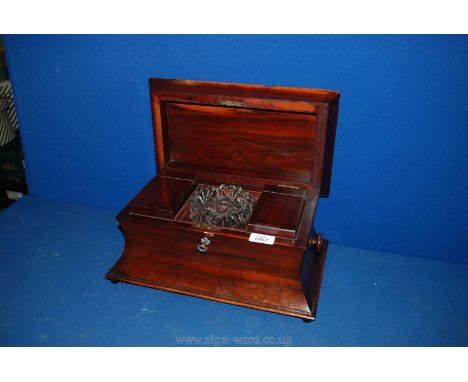 An antique Mahogany Sarcophagus Tea Caddy