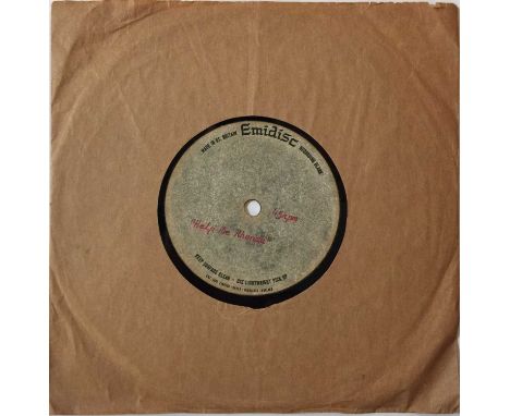 THE BEACH BOYS - HELP MY RHONDA - EMIDISC 7" ACETATE RECORDING, Extremely scarce origianl UK Emidisc 7" acetate recording of 