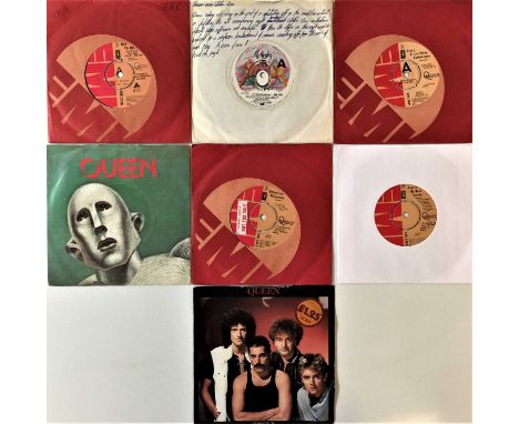 QUEEN - 7" DEMOS/ PROMOS/ FACTORY SAMPLES ETC. A quality selection of 7x 7" by Queen. Mostly demos/ promos/ factory samples e