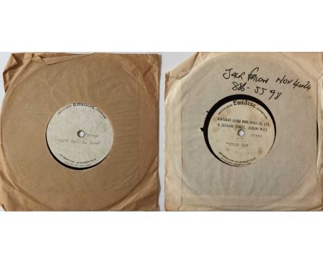 NORTHERN SOUL/R&amp;B/MOD 'DANCER' EMIDISC 7" ACETATES - UNKNOWN RELEASES. Unique offering of 2 x monster Northern Soul/R&amp