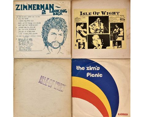 BOB DYLAN - PRIVATELY RELEASED LPs. A superb pack of 4 privately released LPs by Bob Dylan. Titles include Isle Of Wight (BD-