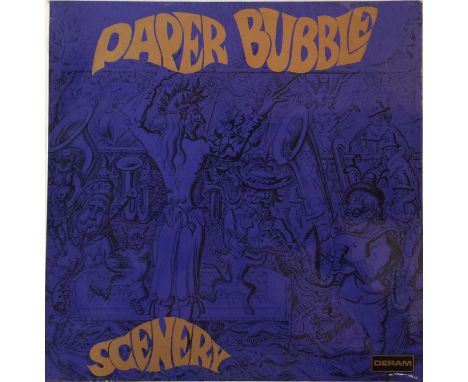 PAPER BUBBLE - SCENERY LP (DERAM SML 1059). Here we have the debut and only LP release by Shrewsbury folk-rockers Paper Bubbl