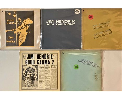 JIMI HENDRIX - LP RARITIES. A super pack of 5 LPs by Jimi Hendrix, all are privately released that include demos, live materi