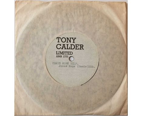 JIMMY (JAMES) PAGE - TEARS WONT HELP - UNRELEASED 7" ACETATE RECORDING. Unbelievable to see unreleased extremely early (pre L