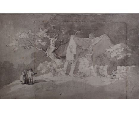 George Morland (British, 1763-1804)Sketch in IrelandPen and wash20.5 x 33.5cm