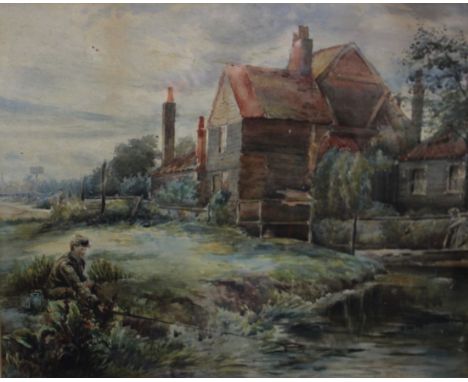 Marian Chase, R.I.Granny's CottageWatercolourSigned lower left31 x 46cmTogether with John Bon, Lighting the Fire and others