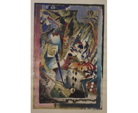Roberk KosturkPair of embossed silkscreen prints'Hand of Fate One' and 'Two'signed pencil and embossed lower border59 x 39cm