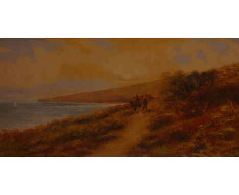 Ida LukeHeadland SceneOil on canvasSigned and dated lower right, 191524 x 49cm, together with two oil on boards, G Roy and R 